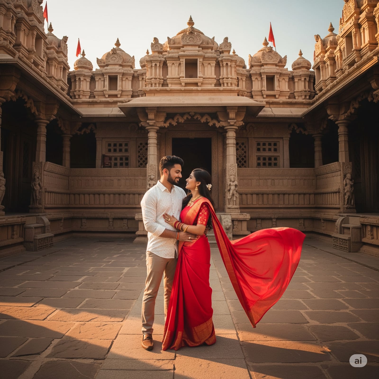 Temple pre wedding photoshoot